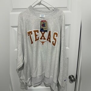 Champion Gray with orange Texas Longhorn Sweatshirt 2XL NWT